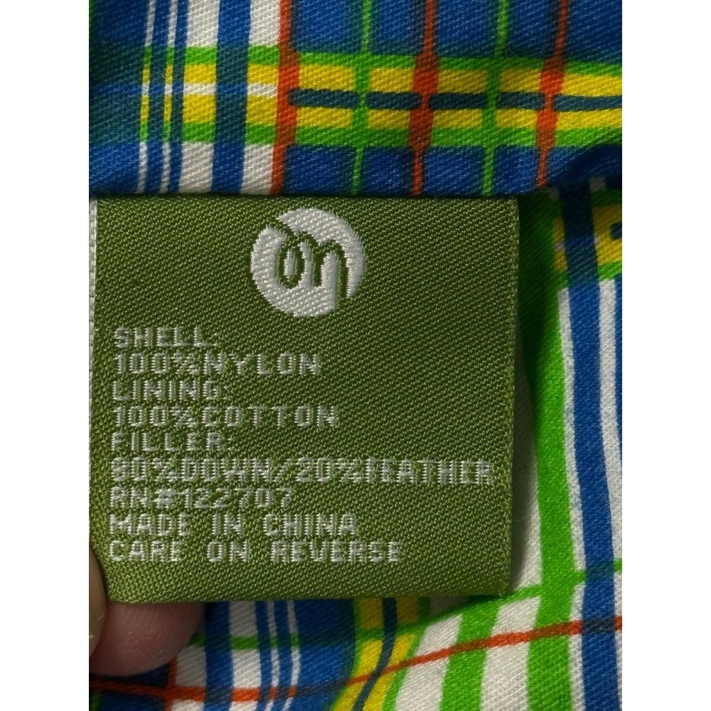 Vintage Meezan Ski Team Patch Puffer Jacket Blue Yellow Men's Large - Picture 10 of 14